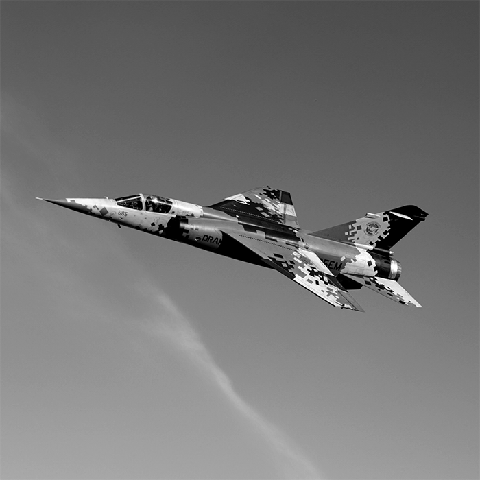 SWORD Mirage F1 N565EM BW SQUARE
